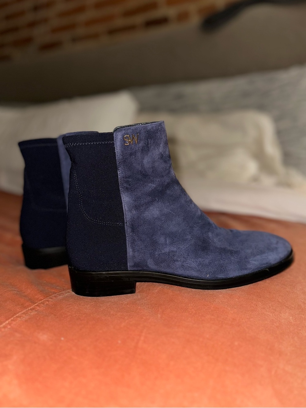 Navy Suede Stewart Weitzman Boots for women